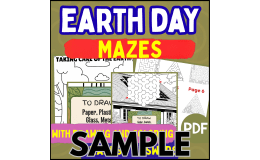 Earth Day Mazes: 1 Page Sample (PDF)