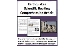 Earthquakes 1 Reading Comprehension Article