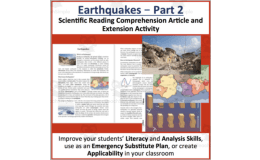 Earthquakes - Scientific Comprehension Reading Article Part 2 - Grade 8 and Up