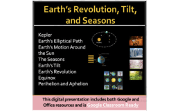 Earth's Revolution, Tilt, and Seasons - Senior Earth and Space Lesson