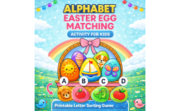 Easter Alphabet Matching Activity | Letter Sorting Game Kids