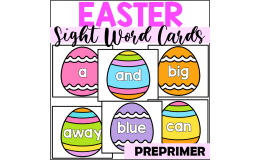 Easter Preprimer Sight Word Cards