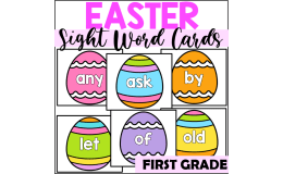 Easter Sight Word Cards for First Grade