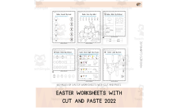 Easter Cut and Paste Worksheets – PreK to Grade 2