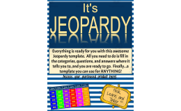 Jeopardy Template for Whole-Class Review Games