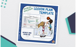 Editable PE Lesson Plan Template – 3 Color Options