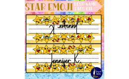 EDITABLE Star Emoji Desk Name Tags