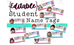 Editable Student Desk Name Tags – Melonheadz