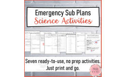 Emergency No Prep Sub Plans for Middle School Science