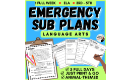 Emergency Sub Plans for ELA! 5 full days of no prep lessons