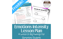 Emotion Regulation Lesson Plan and Activity for 2nd, 3rd, & 4th grade