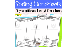 Emotions Sorting Worksheets For Matching Physical Responses To Emotion