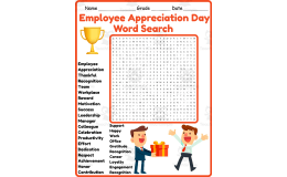 Employee Appreciation Day Word Search 2nd 3rd 4th 5th Grade Worksheet