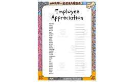 Employee Appreciation word Scramble puzzle worksheet