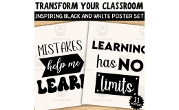 Empower Your Classroom with our Educational Poster - Black and White.