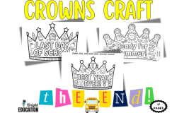 End of the Year Hat Crown Craft – Summer Break Coloring Crown