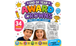 End of Year Award Crowns Printable | Student Awards Activity PDF