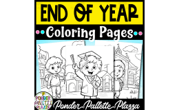 End of Year Coloring Pages - Set 1