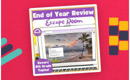 End of Year Summer 8th Grade Math Review | Digital Escape Room