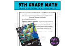 Envision Math Grade 5 Topic 6: Multiply Decimals (Notes, Quiz, Keys)