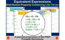 Equivalent Expressions for 6th Grade