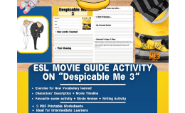 ESL Movie Guide Worksheets on "Despicable Me 3"