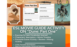 ESL Movie Guide Worksheets on "Dune: Part One" - Science Fiction