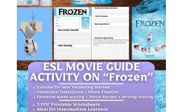 ESL Movie Guide Worksheets on "Frozen" - Animated Film
