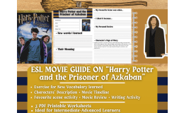 ESL Movie Guide Worksheets on Harry Potter and the Prisoner of Azkaban