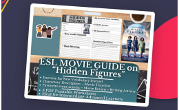 ESL Movie Guide Worksheets on "Hidden Figures"