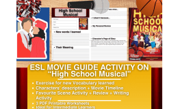 ESL Movie Guide Worksheets on High School Musical