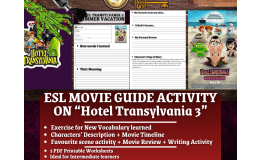 ESL Movie Guide Worksheets on "Hotel Transylvania 3: Summer Vacation"