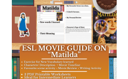 ESL Movie Guide Worksheets on Matilda