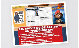 ESL Movie Guide Worksheets on "Paddington"