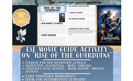 ESL Movie Guide Worksheets on "Rise of the Guardians"