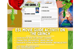 ESL Movie Guide Worksheets on "The Grinch" - 2018 Version