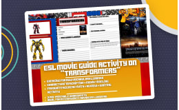 ESL Movie Guide Worksheets on "Transformers"