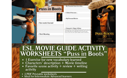 ESL Movie Guide Worksheets - Puss in Boots - 2011 Animated Film