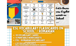ESL Multilingual Vocabulary Flashcards - School - Romanian