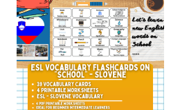 ESL Multilingual Vocabulary Flashcards - School - Slovene