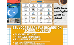ESLΒ Multilingual Vocabulary FlashcardsΒ -Β SchoolΒ -Β Uyghur