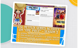 ESL Netflix Series Activity Worksheets on "One Piece" - Season 2