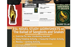 ESL Novel Study on "The Ballad of Songbirds and Snakes" - Hunger Games