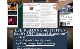 ESL Reading Comprehension + Writing Activity - Haunted Attractions