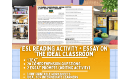 ESL Reading Comprehension + Writing Activity - Ideal Classroom