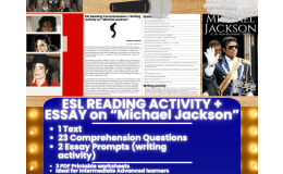 ESL Reading Comprehension + Writing Activity - Michael Jackson