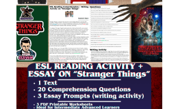Stranger Things – ESL Reading & Writing Worksheets
