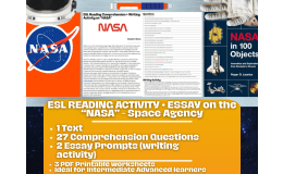 ESL Reading Comprehension + Writing Activity Worksheets - NASA