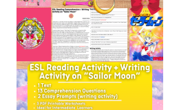 ESL Reading Comprehension + Writing Activity Worksheets - Sailor Moon