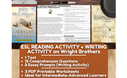 ESL Reading Comprehension + Writing Activity - Wright Brothers